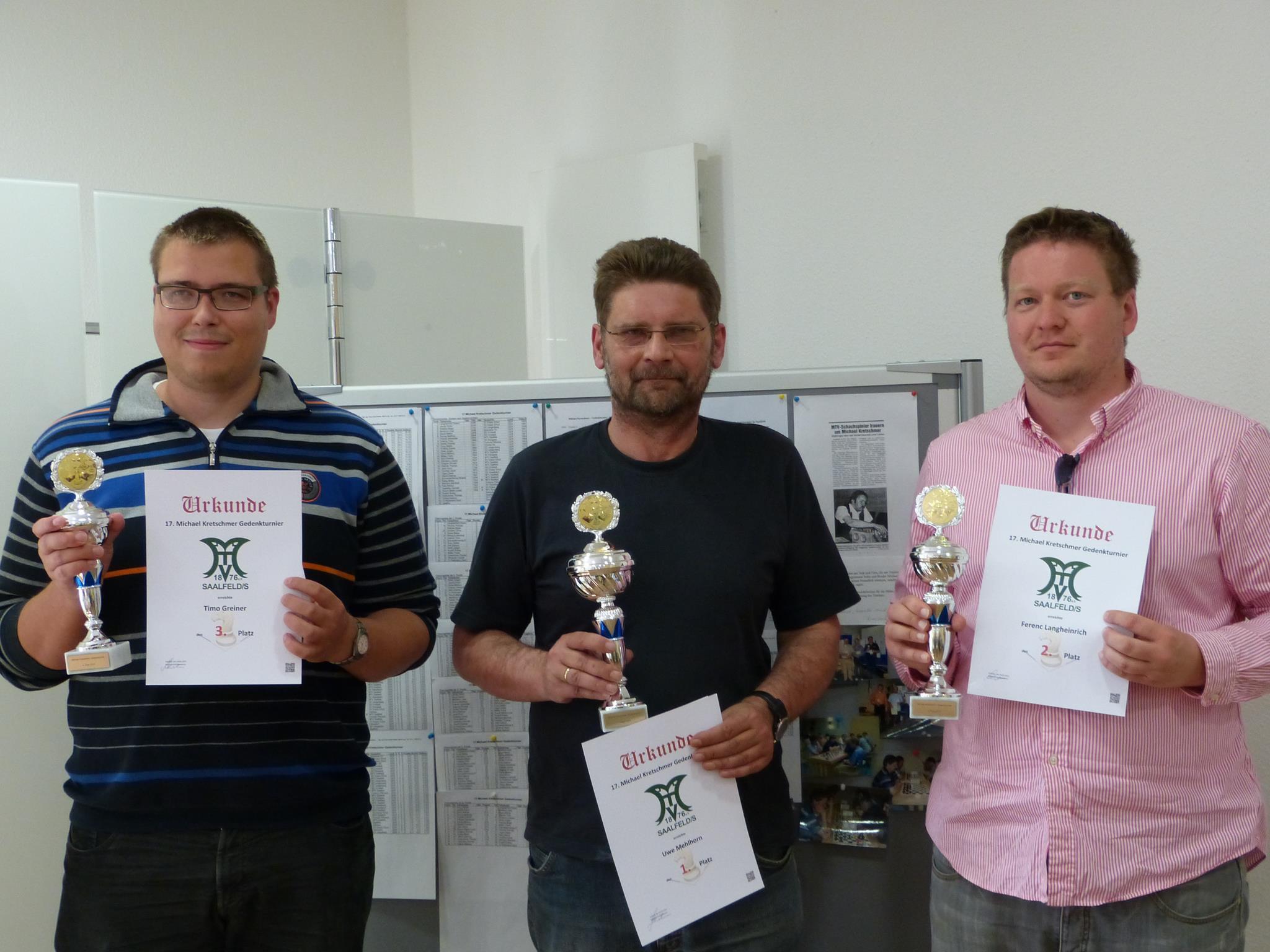 v.l.3.Platz-Timo Greiner, 1.Platz-Uwe Mehlhorn, 2.Platz-Ferenc Langheinrich